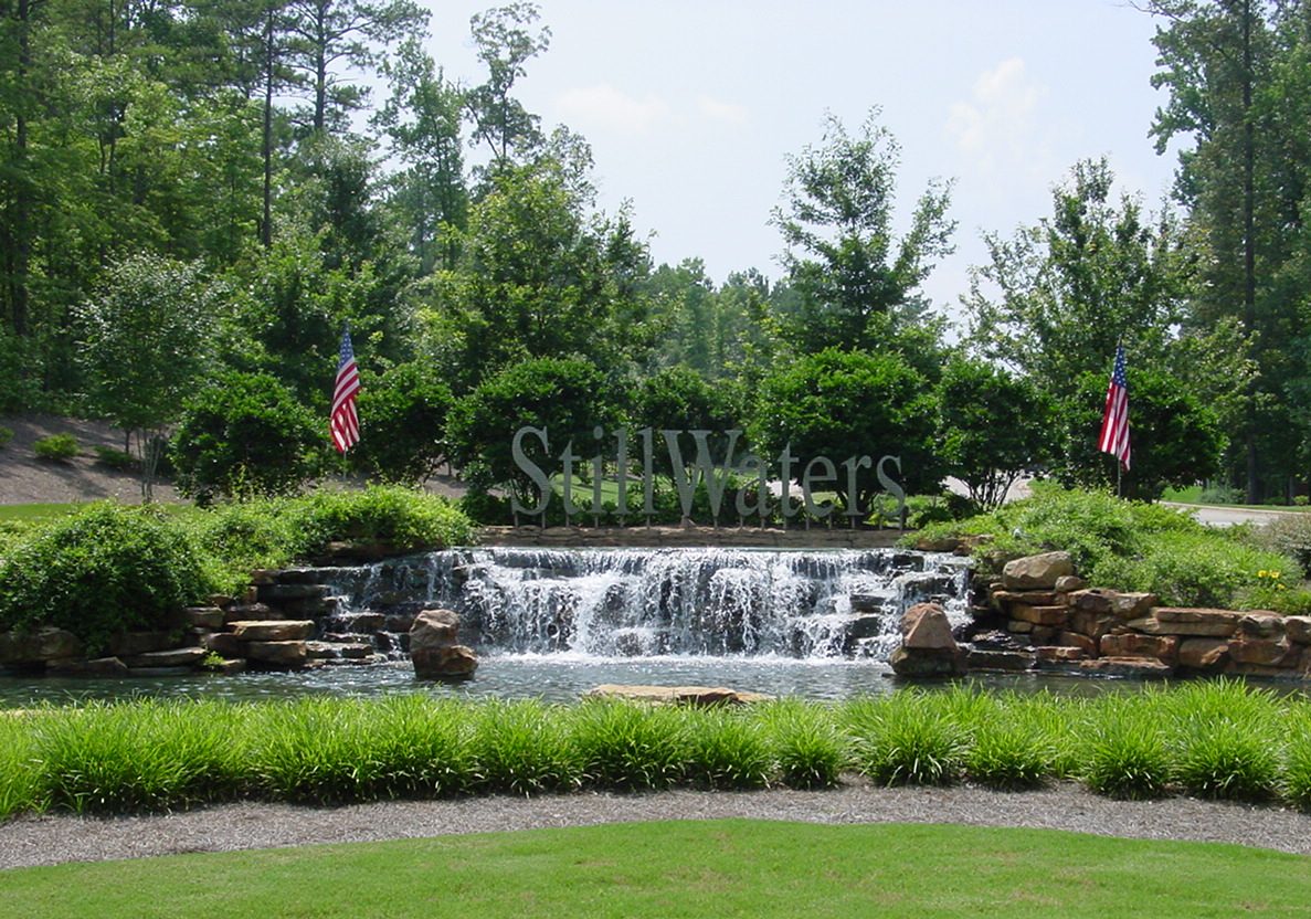 The stunning greenery of the entrance to the Still Water Resort that was auctioned by J.P. King