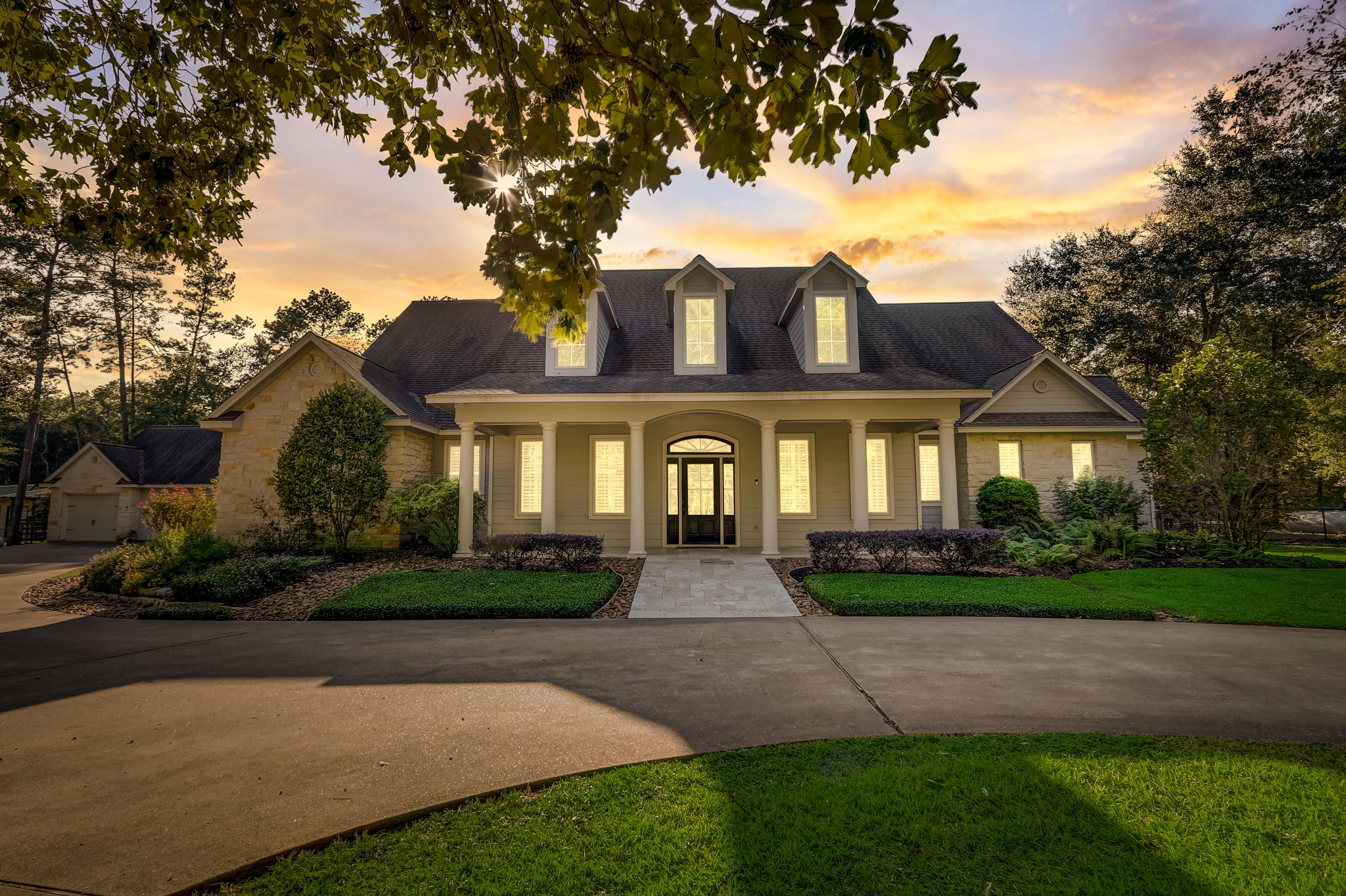 Secluded, private home on nearly 25 acres in Magnolia Texas